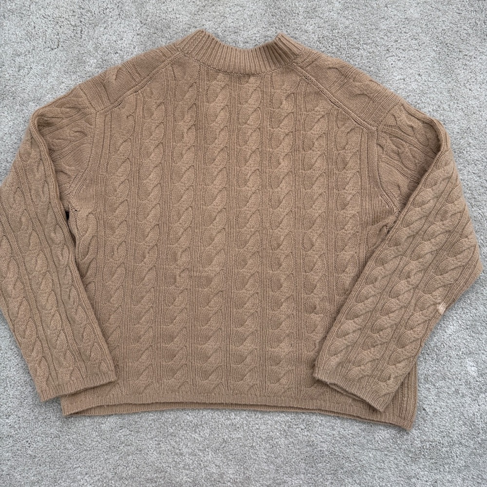 Vince Womens Wool/Cashmere Blend Twisted Cable Sweater M - Picture 2 of 9